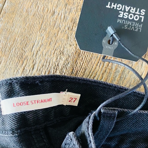 New Levi’s premium black loose straight jeans - Picture 8 of 9